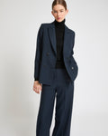 Tailored jacket in wool gabardine fabric