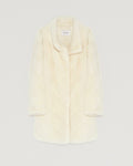 Long mink coat with collar