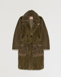 Long coat in long-haired mink, curly Toscana and curly merinillo lambskin