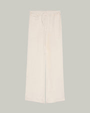 Straight satin pants - white