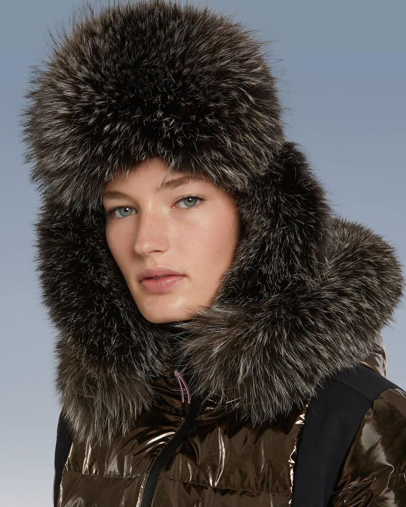 Fox fur trim chapka - YS Mountain - Ski collection