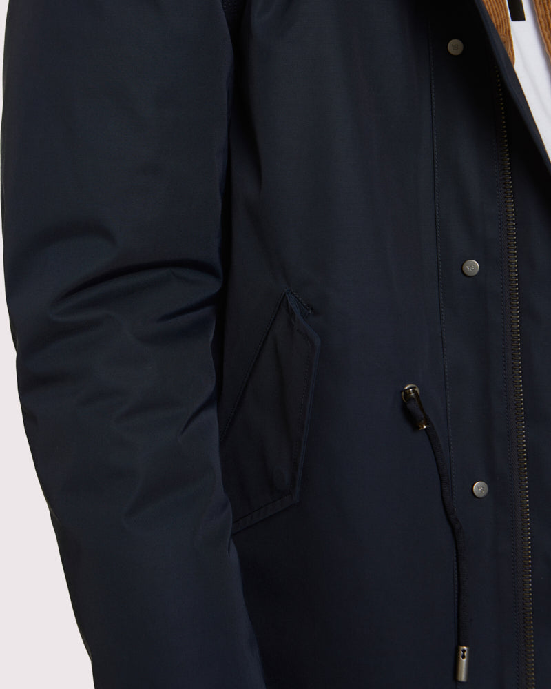 Zipped parka in gabardine and mink-Yves Salomon-Winter sale & boxing day